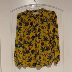 EUC Loft flower patterned blouse, XSP.